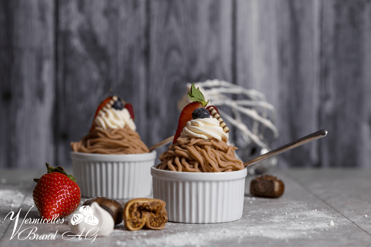 Vermicelles mit Kirsch