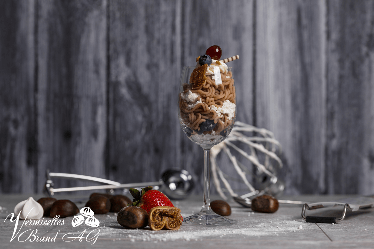 Vermicelles mit Kirsch